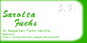 sarolta fuchs business card